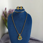 Eva diamond pendant chain with earrings
