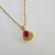 Bella diamond pendant chain with earrings