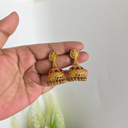 Non idol necklace with Jhumka
