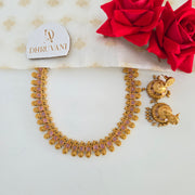 Non idol necklace with Jhumka