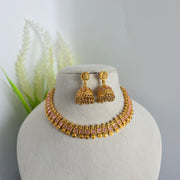 Non idol necklace with Jhumka