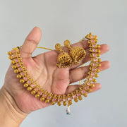 Non idol necklace with Jhumka