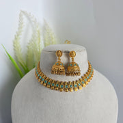Non idol necklace with Jhumka