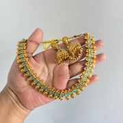 Non idol necklace with Jhumka
