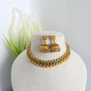 Non idol necklace with Jhumka