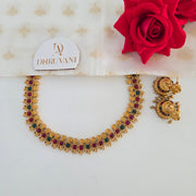 Non idol necklace with Jhumka