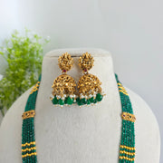 Dhanalaxmi beads green haram