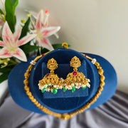 Antique lakshmi devi Haram green