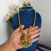 Antique lakshmi devi Haram green