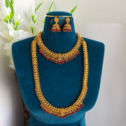 Aadilakshmi bridal combo red