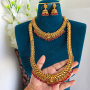 Aadilakshmi bridal combo red