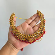 Aadilakshmi bridal combo red