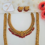 Aadilakshmi bridal combo red