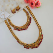 Aadilakshmi bridal combo red