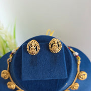 Gold replica Lakshmi Oval Necklace