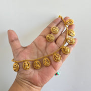 Gold replica Lakshmi Oval Necklace