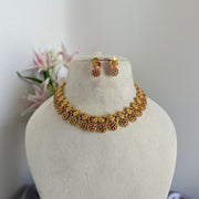 Peacock Flower Non idol necklace