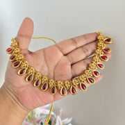Non idol beads necklace with Jhumka