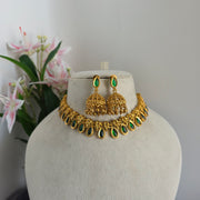 Non idol beads necklace with Jhumka