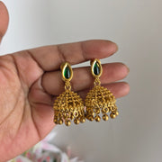 Non idol beads necklace with Jhumka