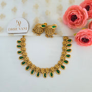Non idol beads necklace with Jhumka