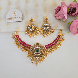 Kundan choker necklace set
