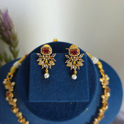 Premium Elegance Ruby Diamond Necklace