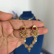 Premium Elegance Ruby Diamond Necklace