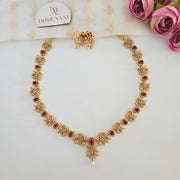 Premium Elegance Ruby Diamond Necklace