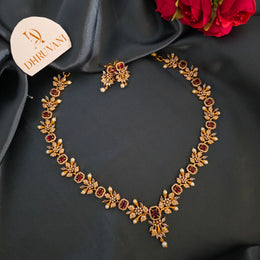Premium Elegance Ruby Diamond Necklace