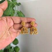Gold replica Non idol necklace with Jhumka