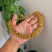 Gold replica Non idol necklace with Jhumka