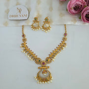 Non idol AD Chandbali necklace