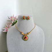 Lakshmi enamel necklace