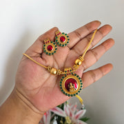 Lakshmi enamel necklace