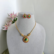 Lakshmi enamel necklace