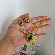 Lakshmi enamel necklace