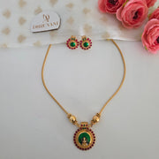 Lakshmi enamel necklace