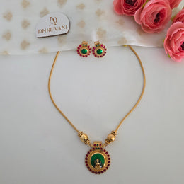 Lakshmi enamel necklace