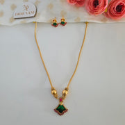 Chithira Enamel palakka necklace