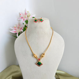 Chithira Enamel palakka necklace