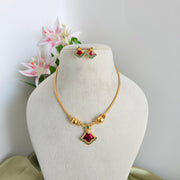 Chithira Enamel palakka necklace