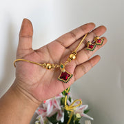 Chithira Enamel palakka necklace