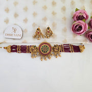 Peacock beads choker Non idol