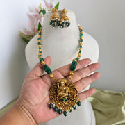 Green Beads lakshmi haram
