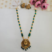 Green Beads lakshmi haram
