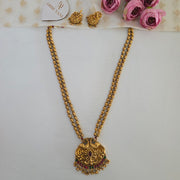 Peacock haram with lakshmi Jhumka