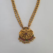 Peacock haram with lakshmi Jhumka