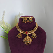 Three pendant Lakshmi Necklace