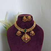 Three pendant Lakshmi Necklace